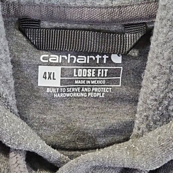 Carhartt Men's Loose Fit Midweight Logo Sleeve Graphic Hoodie BL1 Carbon Large - Picture 6 of 13